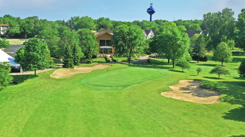 overhead view of hole 8