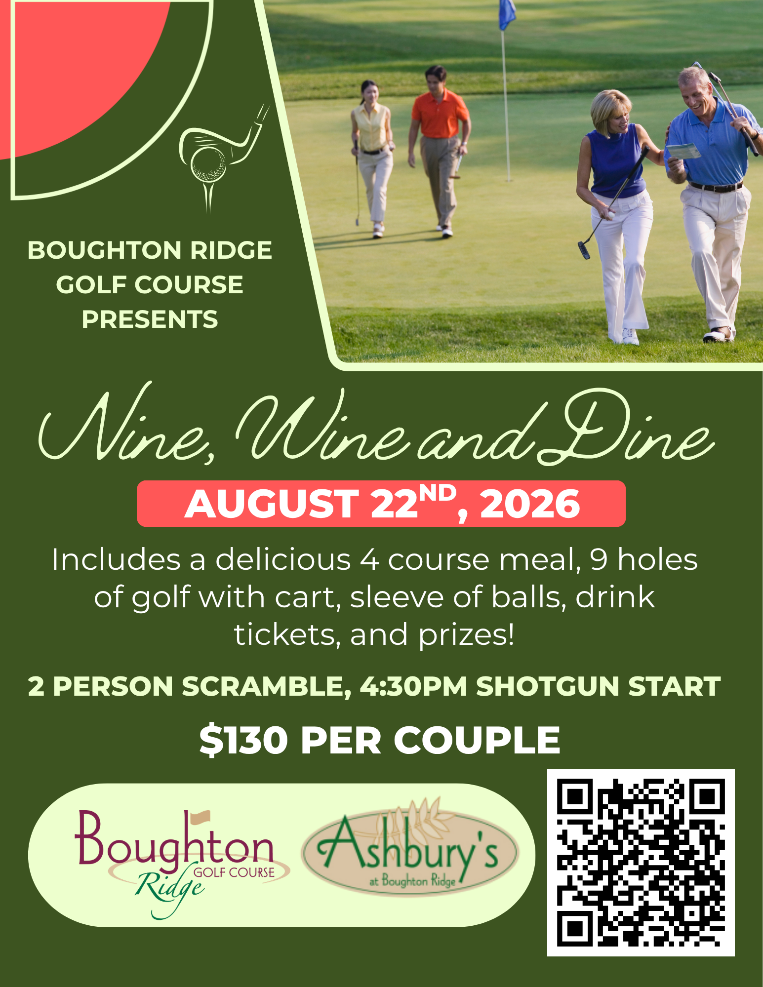 Nine, Wine and Dine- August 22nd